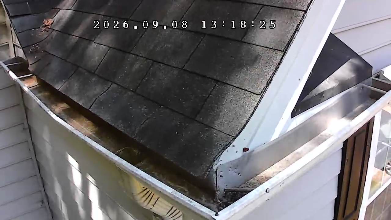 Gutter after cleaning at the same residential property in Cumming, Georgia