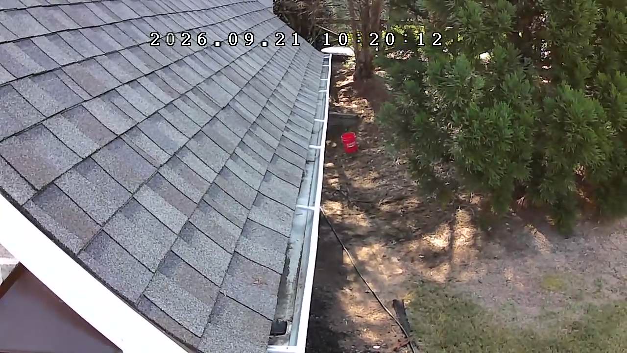 Gutter after cleaning at the same residential property in Suwanee, Georgia