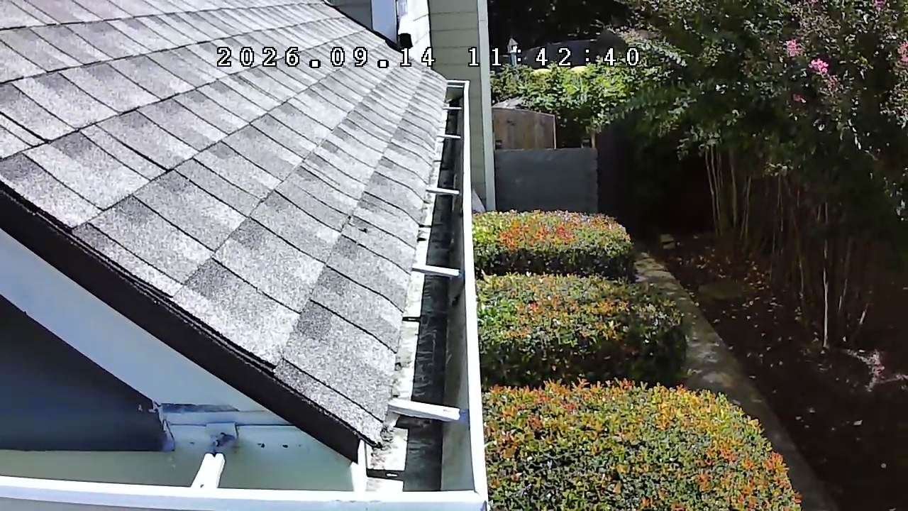 Gutter after cleaning at the same residential property in Suwanee, Georgia